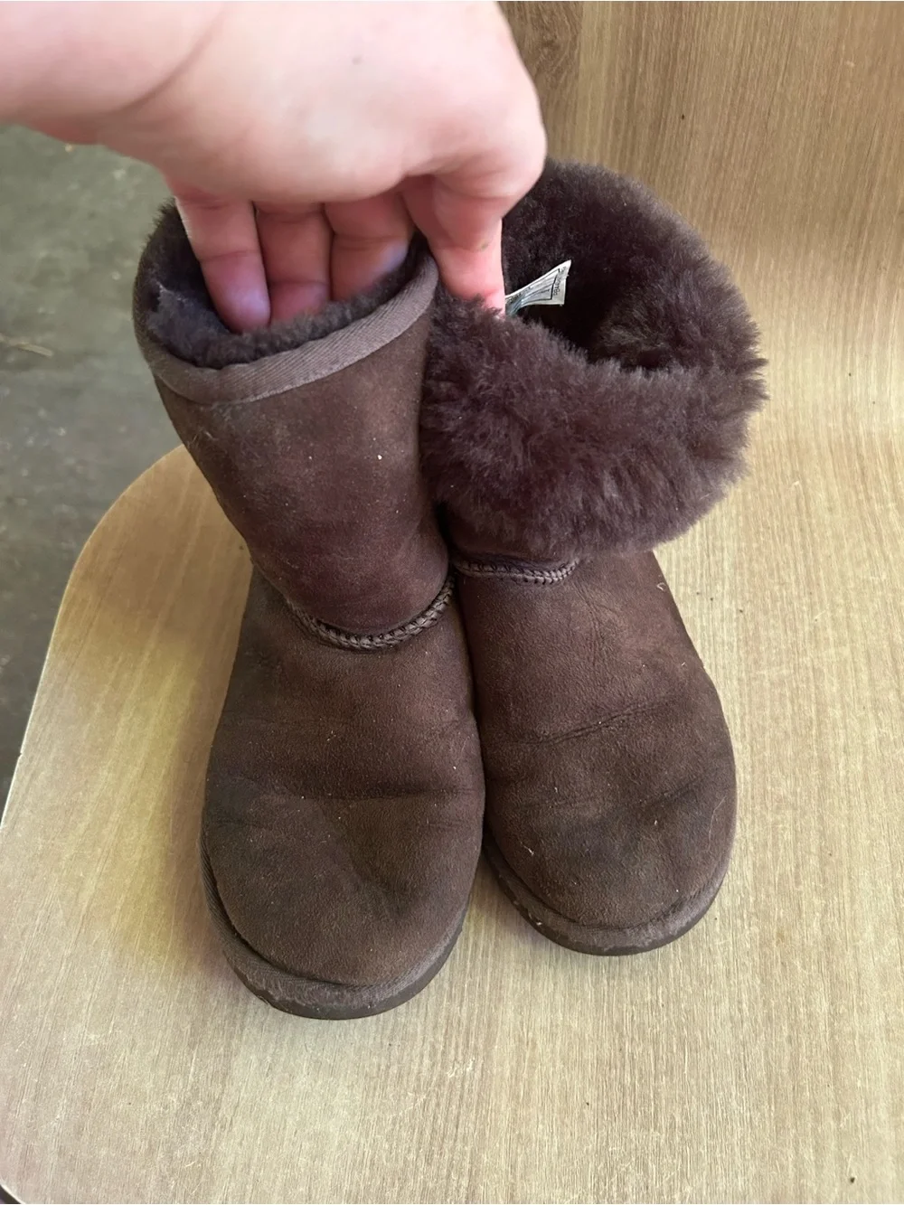 Kids Cozy Faux-Shearling Brown Winter Boots Uggs